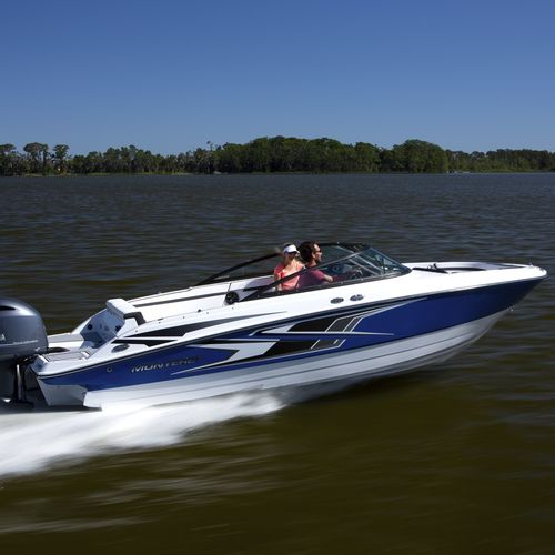 Runabout fuoribordo - M-225 - Monterey Boats - con dual console / bow-rider / open