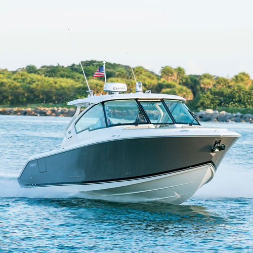 Cabinato fuoribordo - DC 326 - Pursuit Boats - bimotore / hard-top / con dual console