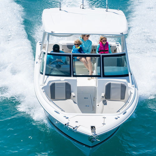 Runabout fuoribordo - DC 246 - Pursuit Boats - con dual console / bow-rider / open