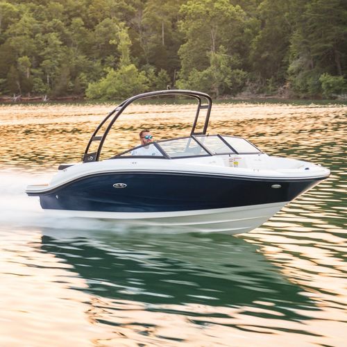 Runabout entrobordo - SPX 190 - Sea Ray - con dual console / bow-rider / open
