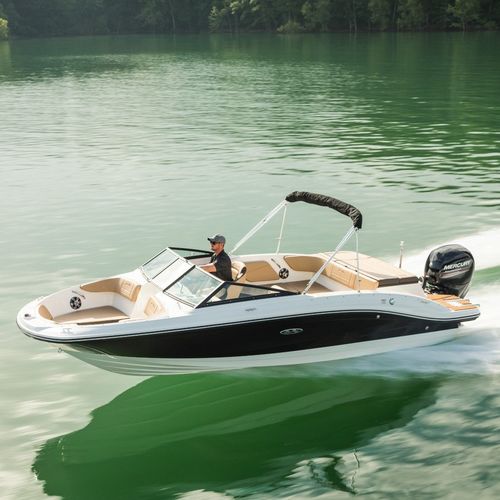 Runabout fuoribordo - SPX 210 OB - Sea Ray - con dual console / bow-rider / open