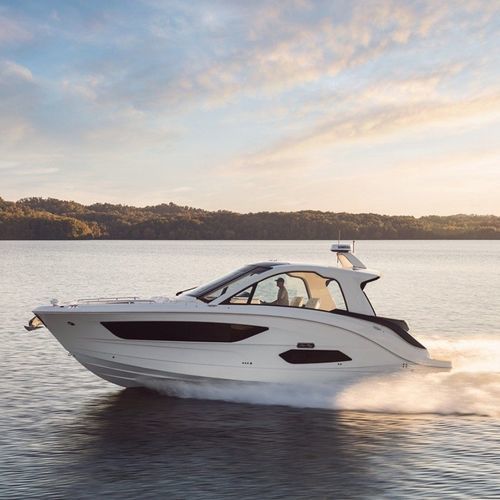 Cabinato entrobordo - SUNDANCER 370 - Sea Ray - bimotore / hard-top / bow-rider