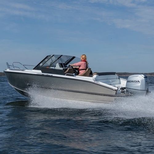 Barca open fuoribordo - HAWK BR - Silver - con dual console / da sci nautico / da pesca sportiva