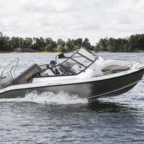 Runabout fuoribordo - EAGLE BR - Silver - con dual console / bow-rider / open