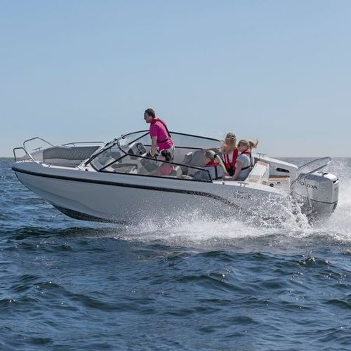 Day cruiser fuoribordo - TIGER BR - Silver - open / con dual console / bow-rider