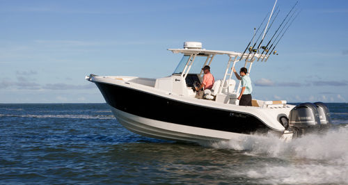Barca open fuoribordo - 280 CC - EdgeWater Power Boats - bimotore / con console centrale / da pesca sportiva
