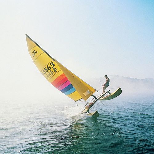 Catamarano sportivo da regata - Hobie Cat USA - singolo / con trapezio singolo / Hobie 14