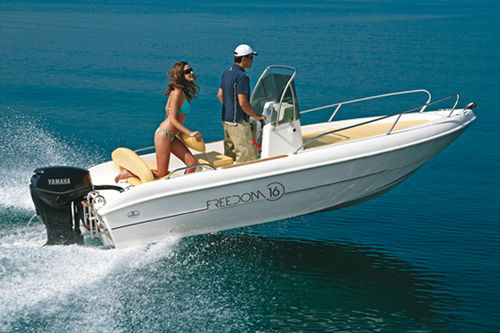 Barca open fuoribordo - FREEDOM 16  - Capelli - con console centrale / max. 7 persone / con prendisole