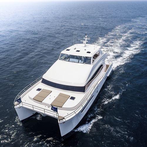Motor-yacht catamarano a motore - PC74 - Horizon - da crociera / con fly chiuso / con 4 cabine