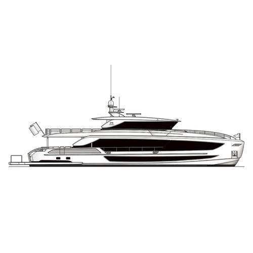 Super-yacht da crociera - FD100 Skyline - Horizon - con fly / con cabina di pilotaggio / con 7 cabine