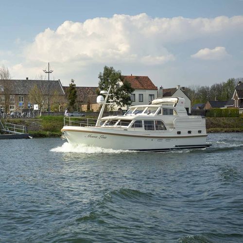 Cabinato entrobordo - Grand Sturdy 450 AC Variotop - Linssen Yachts B.V. - con fly / fluviale / in acciaio