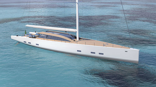 Sailing-superyacht di lusso da crociera - wind130 - Wally - con 4 cabine / con poppa aperta / in carbonio