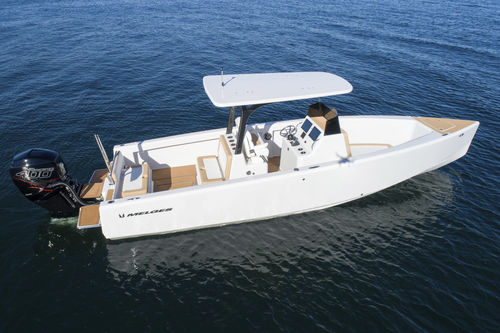 Barca open fuoribordo - POWER 26 - Melges - con console centrale / da pesca sportiva / max. 12 persone