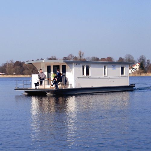 Barca a motore house-boat entrobordo - H2home 1150 - Pedro-Boat - fuoribordo / fluviale / con prendisole