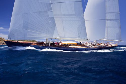 Sailing-superyacht di lusso tradizionale - REBECCA - Pendennis - con 7 cabine / con poppa aperta / in alluminio