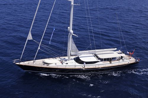 Sailing-superyacht di lusso da crociera - TENAZ - Pendennis - con 3 cabine / con poppa aperta / in alluminio