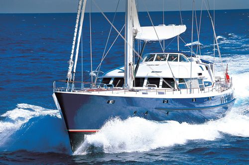 Sailing-superyacht di lusso da crociera - MITSEAAH - Pendennis - con 8 cabine / con pozzetto centrale / in alluminio