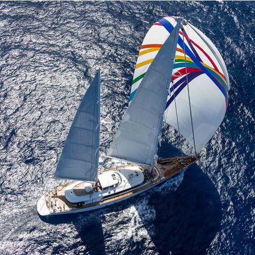 Sailing-superyacht di lusso da crociera - ROSEHEARTY - Perini Navi - con 5 cabine / con cabina di pilotaggio / in alluminio