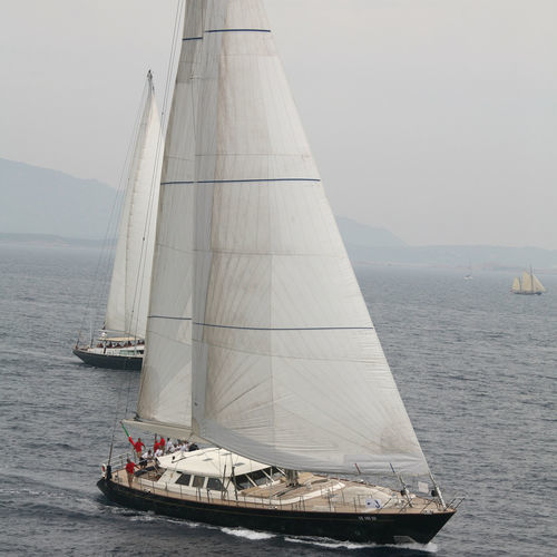 Sailing-superyacht di lusso da crociera - HERITAGE M - Perini Navi - con deck saloon / in acciaio / sloop