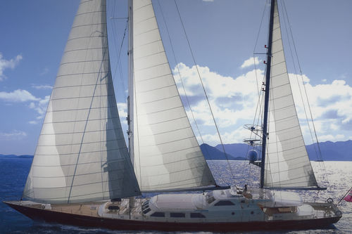 Sailing-superyacht di lusso da crociera - CHRISTIANNE B - Perini Navi - da crociera d'altura / in acciaio / a chiglia retrattile