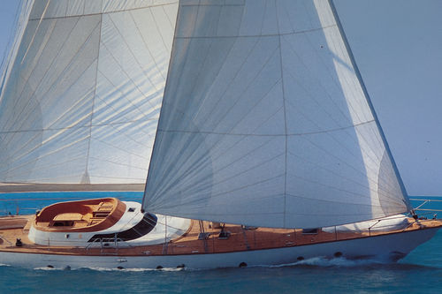 Sailing-yacht da regata - SIMBA - Perini Navi - con deck saloon / ketch