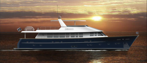 Motor-yacht da crociera - W 88 - Warwick Yacht Design - con fly / con scafo dislocante
