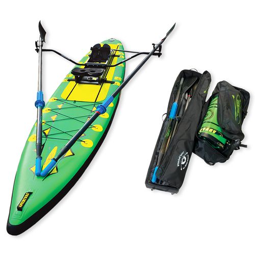 SUP gonfiabile - Adventure Row 13'4" Combo Package (Green) - Whitehall Rowing & Sail - allround / per escursioni / per fitness
