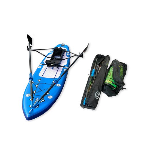 SUP gonfiabile -  Fitness Row 12′ Combo Package (Blue) - Whitehall Rowing & Sail - allround / per yoga / per adulto