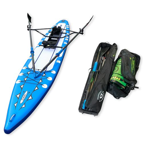 SUP gonfiabile - Adventure Row 16’ Combo Package (Single) (Blue) - Whitehall Rowing & Sail - allround / per escursioni / per adulto