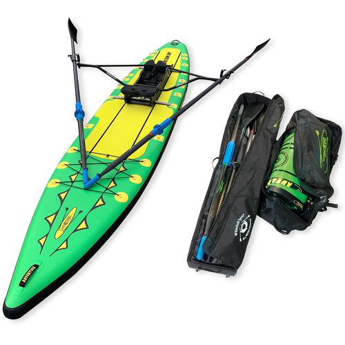SUP gonfiabile - Adventure Row 16’ combo package (single) (green) - Whitehall Rowing & Sail - allround / con kit di canottaggio