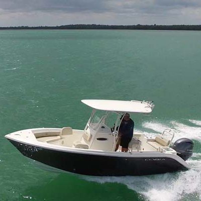 Barca open fuoribordo - 220CC - Cobia - con console centrale / da pesca sportiva / max. 9 persone