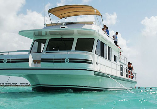 Barca a motore house-boat entrobordo - 47' Sport Series - Gibson Boats - fluviale