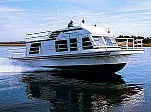 Barca a motore house-boat entrobordo - 44' Sport Series - Gibson Boats - fluviale