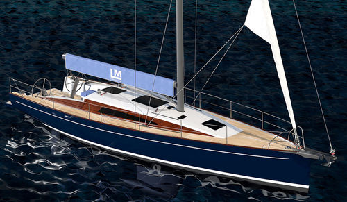 Barca a vela da regata e crociera - LM46  - Lyman Morse - con 2 cabine / con bompresso / con doppio timone a ruota