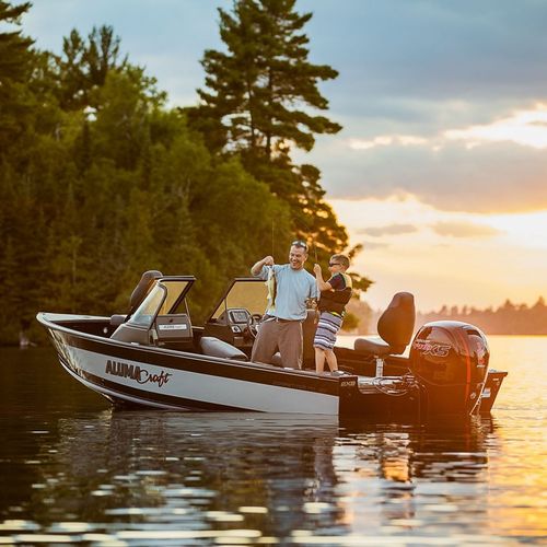 Bay boat fuoribordo - FSX 175 - Alumacraft - con dual console / open / bow-rider