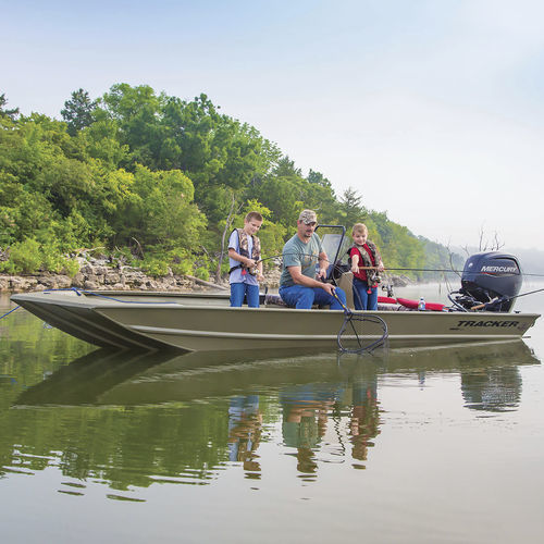 Jon boat fuoribordo - GRIZZLY® 1860 CC - Fisher - con console centrale / open / da pesca sportiva