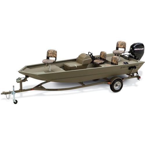 Jon boat fuoribordo - GRIZZLY® 1754 SC - Fisher - open / con console laterale / da pesca sportiva