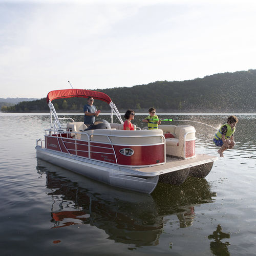 Pontoon boat fuoribordo - Island Breeze 212 Cruise - Landau Boats - tri-tube / da pesca sportiva / max. 12 persone