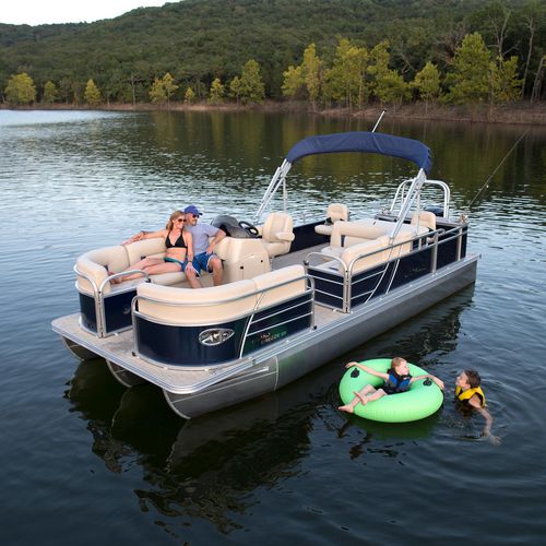 Pontoon boat fuoribordo - Island Breeze 232 Cruise - Landau Boats - tri-tube / da pesca sportiva / max. 12 persone
