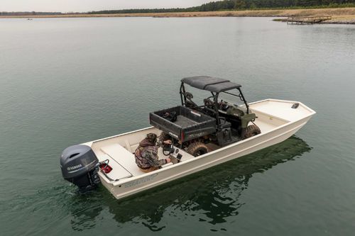 Jon boat fuoribordo - 2472 MV - SeaArk Boats - open / con console laterale / da pesca sportiva