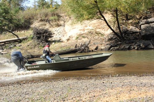 Jon boat fuoribordo - 1860 MVJT - SeaArk Boats - open / con console laterale / da pesca sportiva