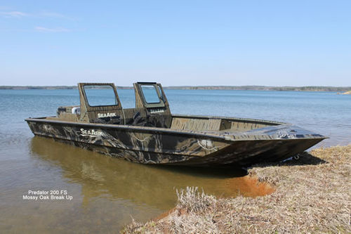 Jon boat entrobordo - Predator 200 FS  - SeaArk Boats - con console laterale / con dual console / da pesca sportiva