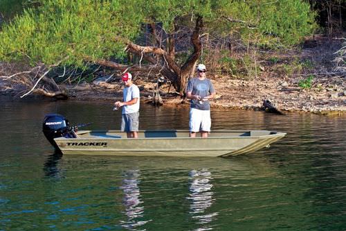 Jon boat fuoribordo - GRIZZLY® 1648 - Tracker - da pesca sportiva / in alluminio / max. 4 persone