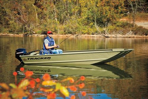 Jon boat fuoribordo - GRIZZLY® 1448 - Tracker - da pesca sportiva / in alluminio / max. 3 persone