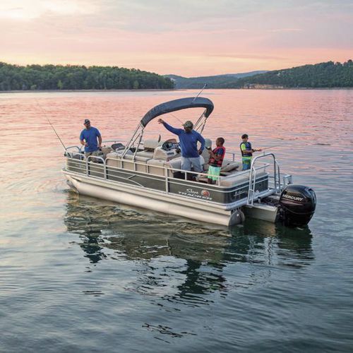 Pontoon boat fuoribordo - FISHIN' BARGE® 20 DLX - Sun Tracker - da pesca sportiva / max. 10 persone