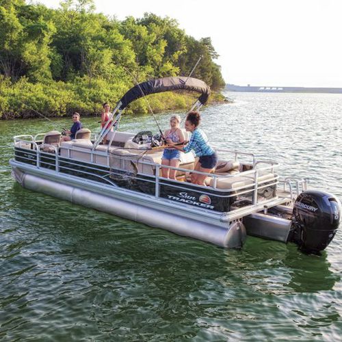 Pontoon boat fuoribordo - FISHIN' BARGE® 24 XP3 - Sun Tracker - tri-tube / da pesca sportiva / max. 12 persone