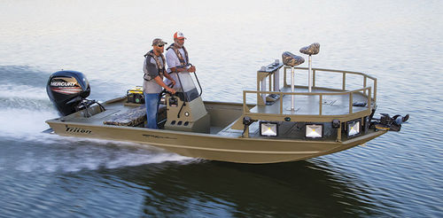 Jon boat fuoribordo - 1860 MVX SPORTSMAN - Triton Boats - con console centrale / da pesca sportiva / in alluminio