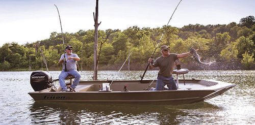Jon boat fuoribordo - 1860 MVX - Triton Boats - da pesca sportiva / in alluminio / max. 8 persone