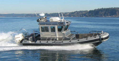 Barca professionale patrol boat - SAFE 29 Walk Around Cabin - Safe Boats - fuoribordo / in alluminio / gommone semirigido
