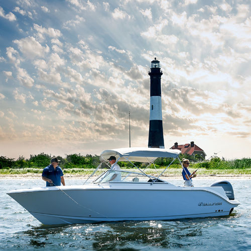 Runabout fuoribordo - 236 DC - Sailfish - con carena a gradino / con dual console / bow-rider
